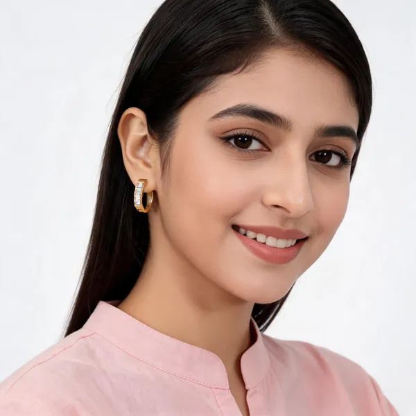 Gold_Steel_Cz_Stone_Rectangle_Hoop_Earrings_For_Women