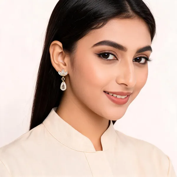 Gold_Plated_Stainless_Steel_Cz_Earrings_For_Women