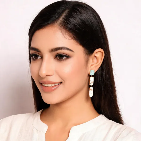 Gold_Multicolor_Semi_Precious_Stone_Plated_Brass_Earrings_For_Women