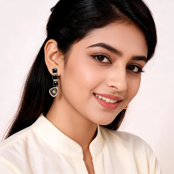 Gold_Multicolor_Semi_Precious_Stone_Plated_Brass_Earrings_For_Women