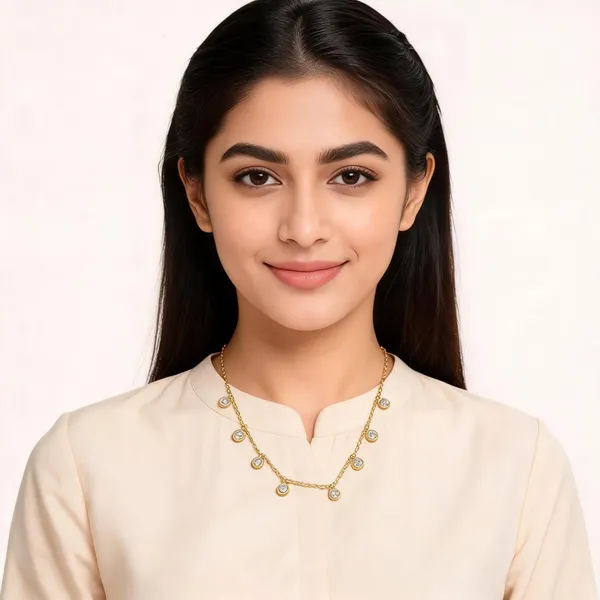 Gold_Stainless_Steel_Cz_Necklace_For_Women