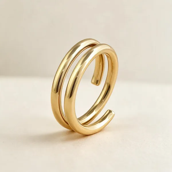 Gold_Steel_Open_Double_Band_Ring_For_Women