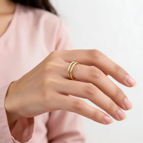 Gold_Steel_Open_Double_Band_Ring_For_Women