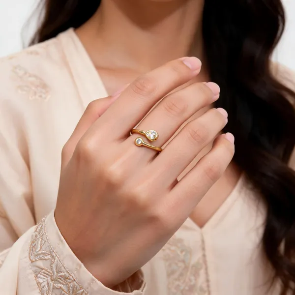 Gold_Stainless_Steel_Cz_Ring_For_Women