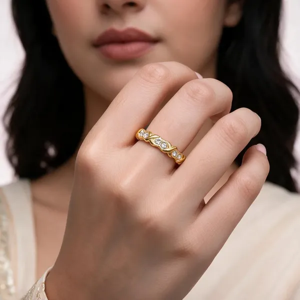 Gold_Stainless_Steel_Cz_Ring_For_Women