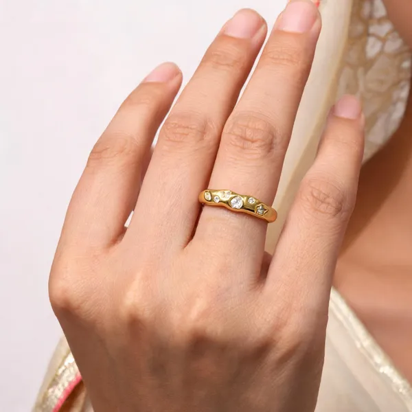 Gold_Stainless_Steel_Cz_Ring_For_Women