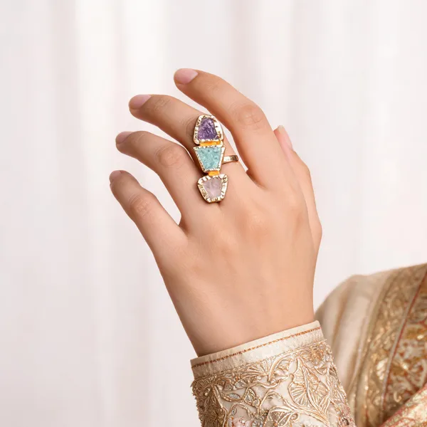 Gold_Multicolor_Semi_Precious_Stone_Plated_Brass_Ring_For_Women