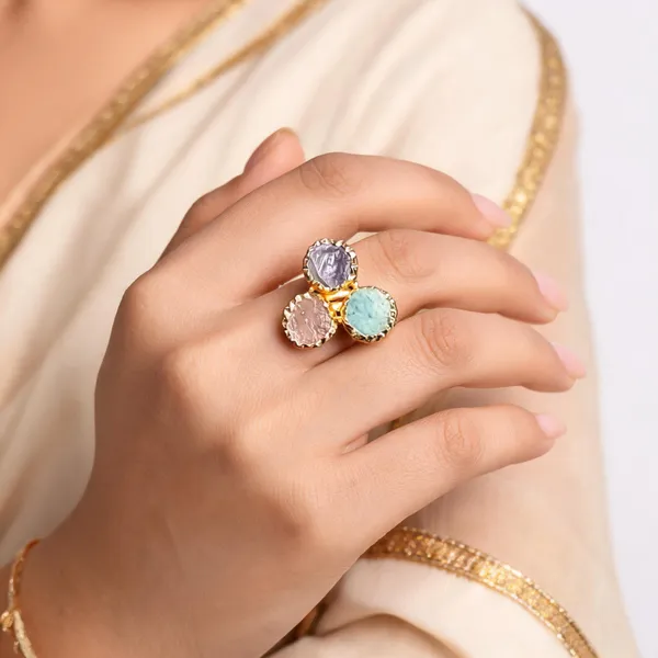Gold_Multicolor_Semi_Precious_Stone_Plated_Brass_Ring_For_Women