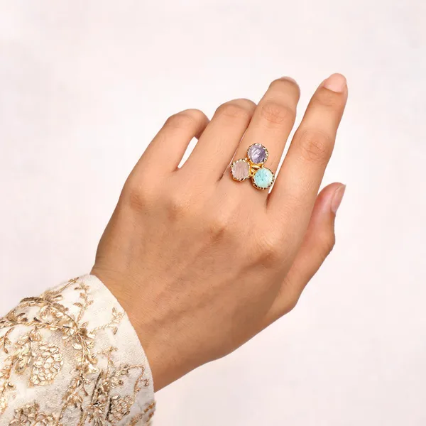 Gold_Multicolor_Semi_Precious_Stone_Plated_Brass_Ring_For_Women