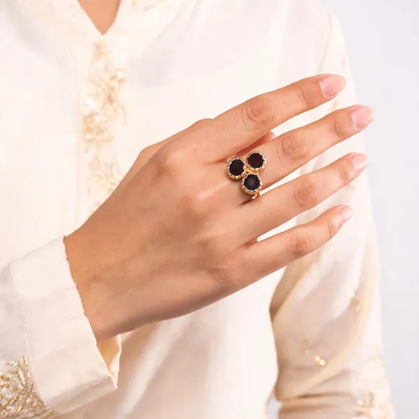 Gold___And_Red_Plated_Brass_Natural_Stone_Ring_For_Women