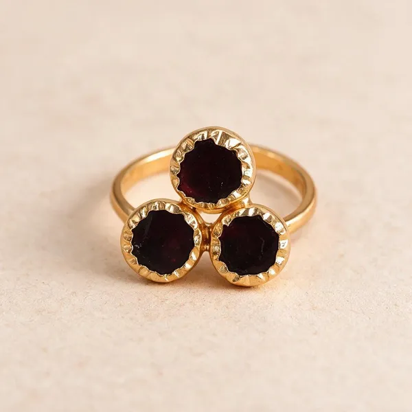Gold___And_Red_Plated_Brass_Natural_Stone_Ring_For_Women