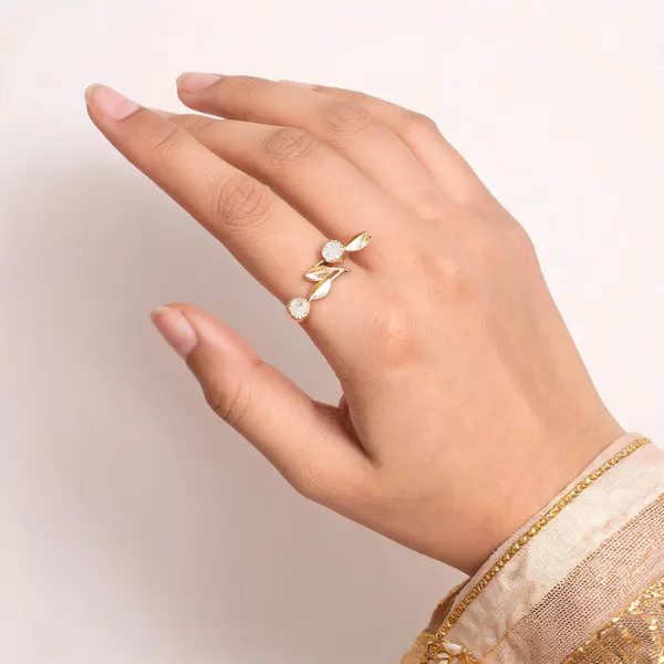 Gold_Handmade_Brass_Semi-Precious_Natural_Stone_Ring_For_Women