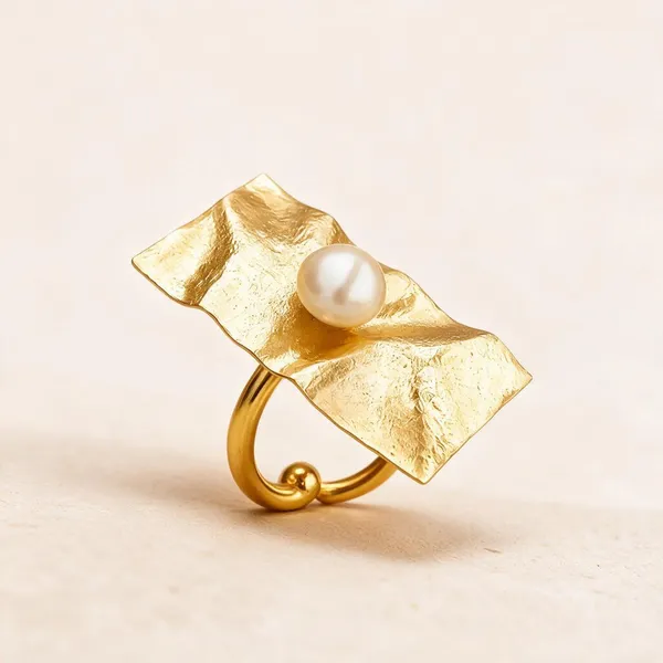 Gold_Handmade_Brass_Pearl_Ring_For_Women