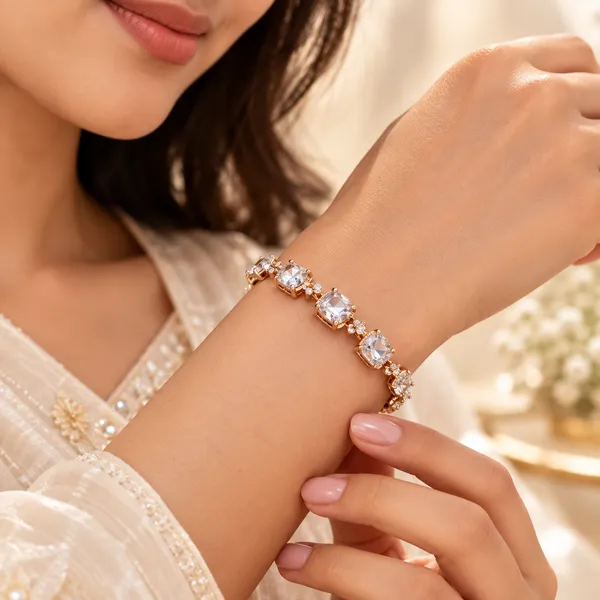 BRILLA_-_Gold_Plated_Brass_Stone_Bracelet_For_Women