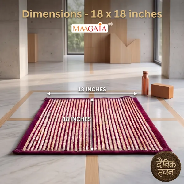 Kusha_Grass_Asan_Red_Border_18x18_Inch