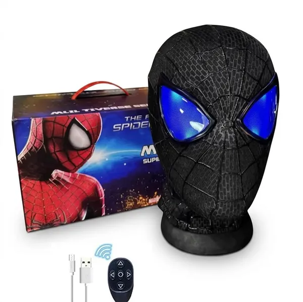 New_Amazing_Spidy_Full_Black_Eyes_Flicker_Mask_-_Ring_Remote_Control
