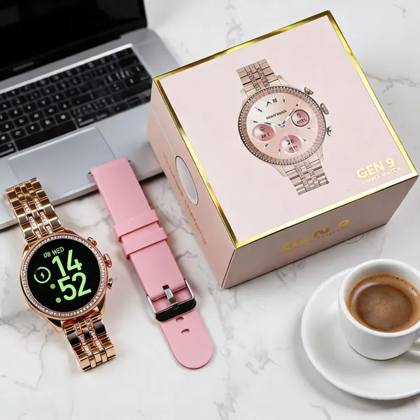 Vlot_Vision_Gen_9_Smartwatch_Aluminum_Metal_&_Silicone_Straps_Pack_Of_2