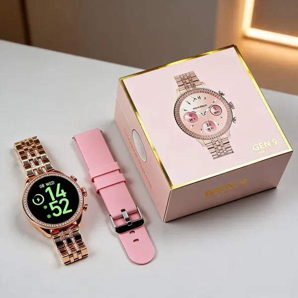 Vlot_Vision_Gen_9_Smartwatch_Aluminum_Metal_&_Silicone_Straps_Pack_Of_2