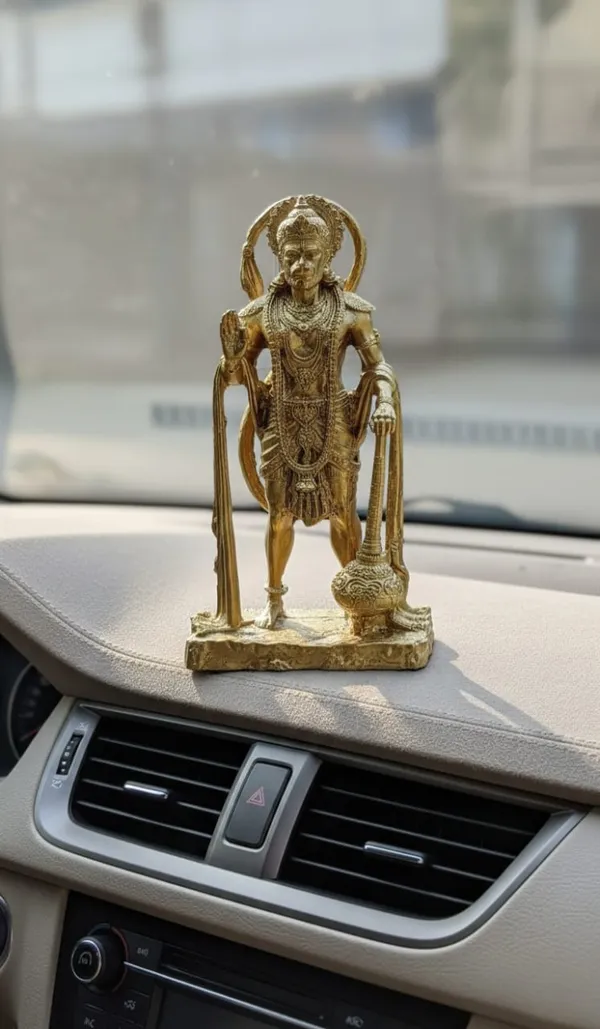 Gold_Resin_Standing_Hanuman_With_Mace_Idol