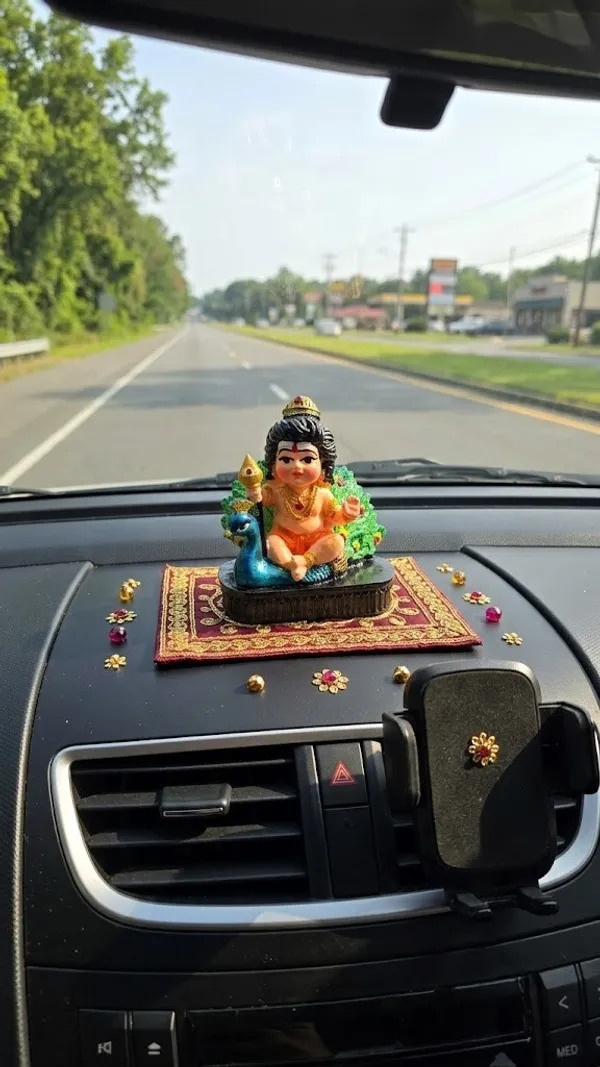 Multicolor_Resin_Bal_Murugan_With_Peacock_Religious_Idol