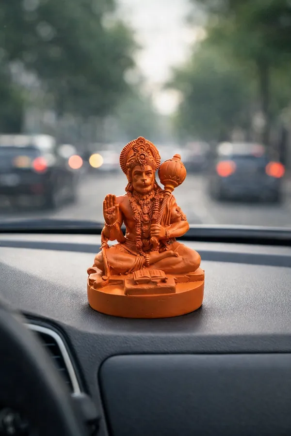 Orange_Resin_Seated_Hanuman_Dashboard_Figurine