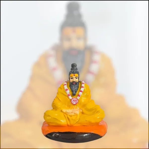 Orange_And_Gold_Resin_Spiritual_Seated_Sage_(Premanand_Maharaj)_Painted_Idol