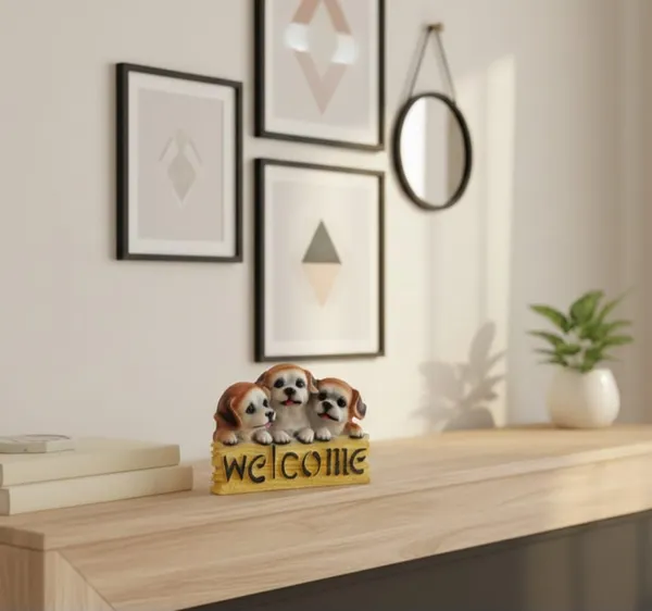 Orange_And_White_Resin_Decorative_Puppy_Welcome_Figurine