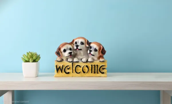 Orange_And_White_Resin_Decorative_Puppy_Welcome_Figurine