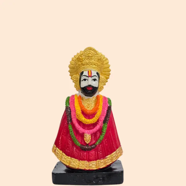Multicolor_Resin_Devotional_Red_Crowned_Deity_Figurine