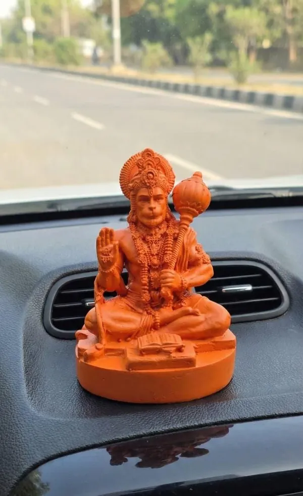 Orange_Resin_Seated_Hanuman_Dashboard_Figurine