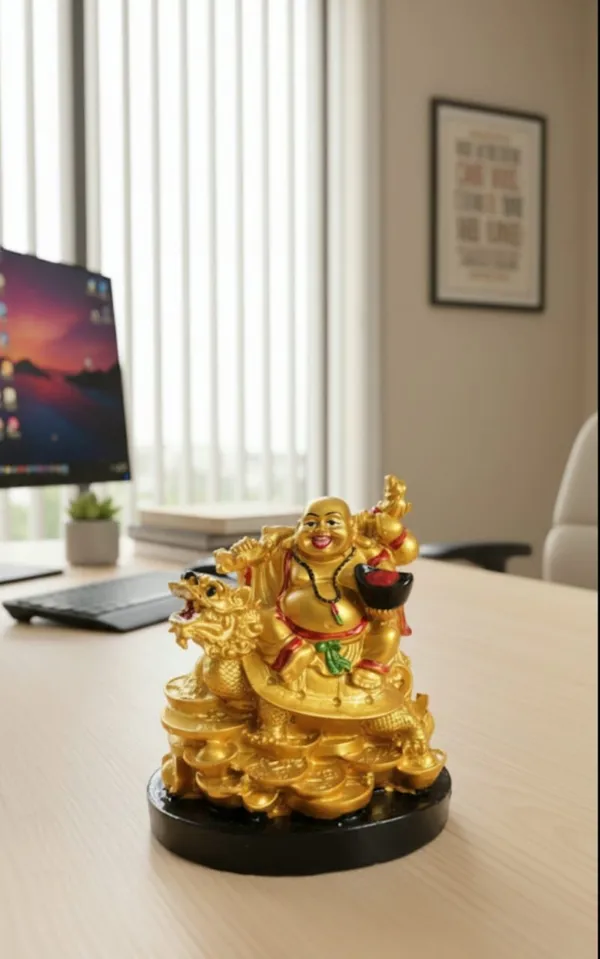 Gold_Resin_Decorative_Laughing_Buddha_With_Dragon_Figurine