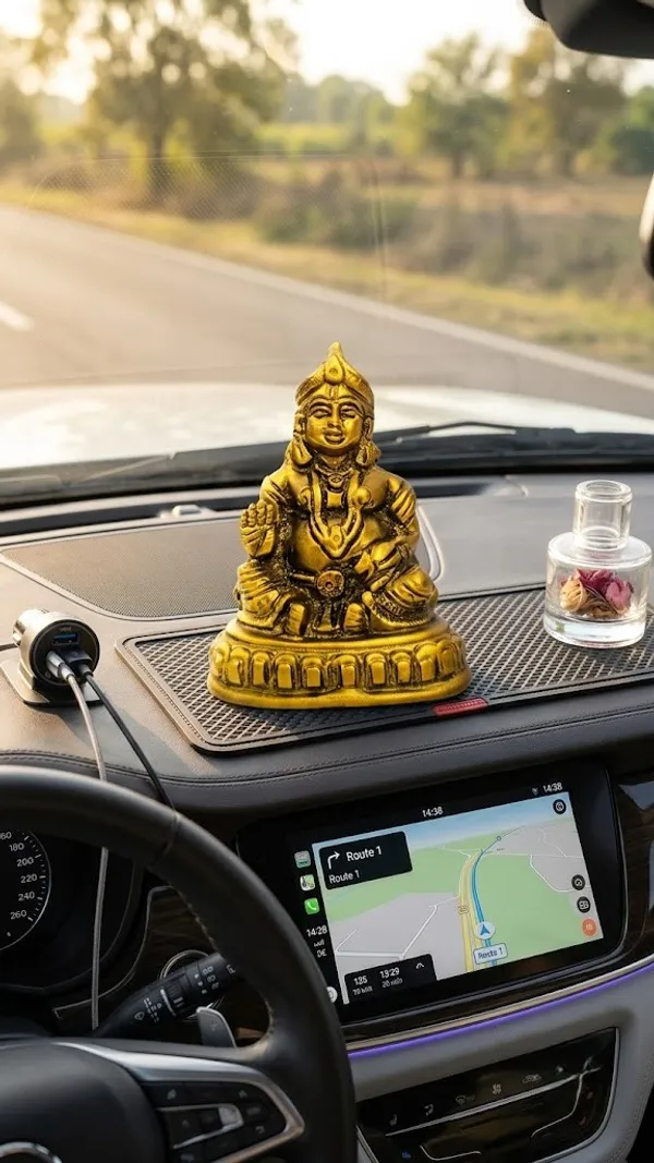 Gold_Resin_Seated_Lord_Kuber_Religious_Idol
