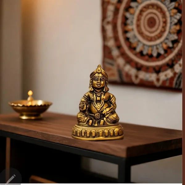 Gold_Resin_Seated_Lord_Kuber_Religious_Idol