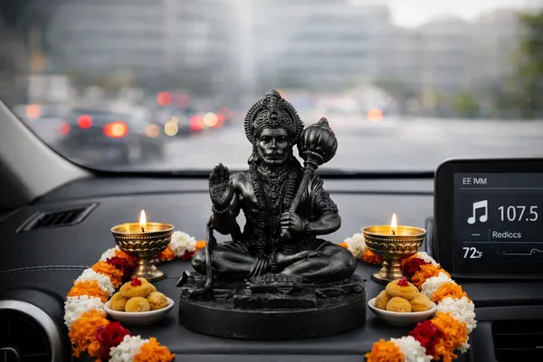 Black_Resin_Seated_Hanuman_With_Mace_Religious_Idol