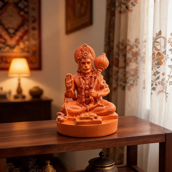 Orange_Resin_Seated_Hanuman_Dashboard_Figurine