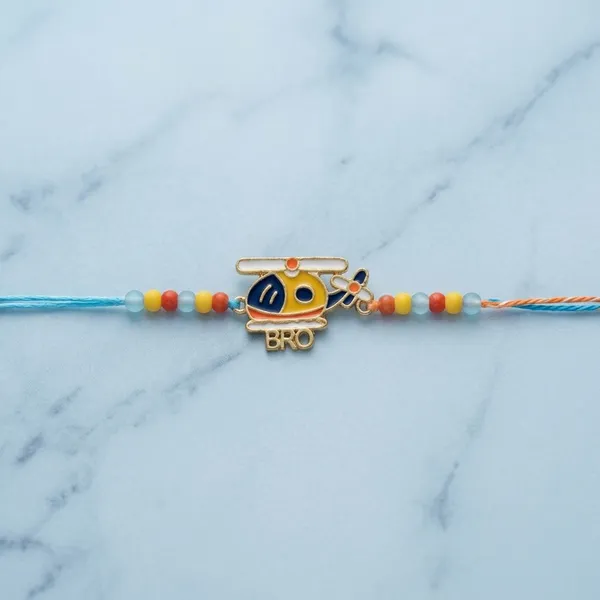 Multicolour_Thread_Beaded_Helicopter_Rakhi_for_kids