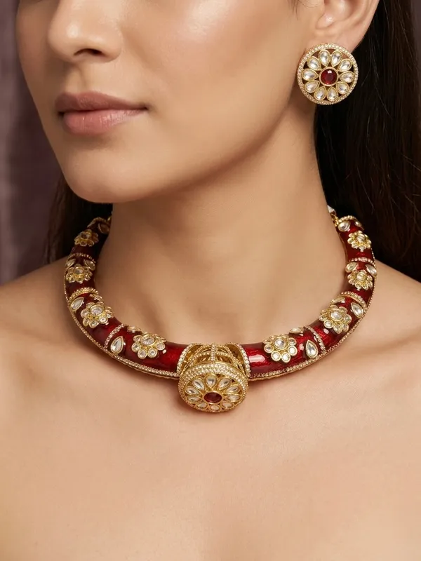 Gold_Tone_Kundan_Choker_Necklace_Set_for_Women