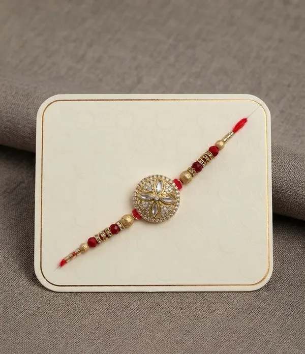 Red_And_Gold_Beaded_Rakhi_for_Brother