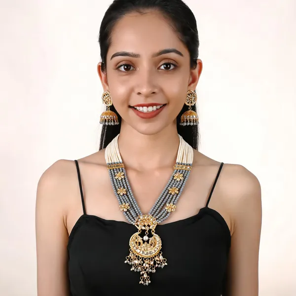 Gold_Kundan_Brass_Layered_Floral_Necklace_Set_For_Women