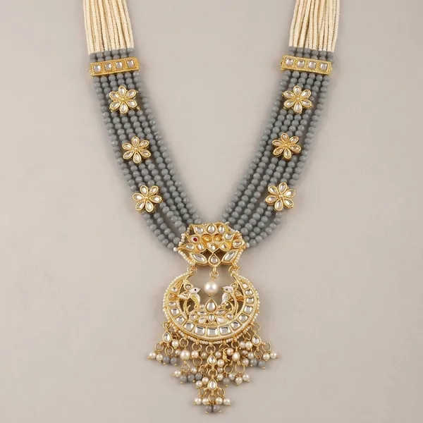 Gold_Kundan_Brass_Layered_Floral_Necklace_Set_For_Women