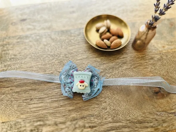 Blue_Mesh_Candy_Decorative_Kids_Rakhi
