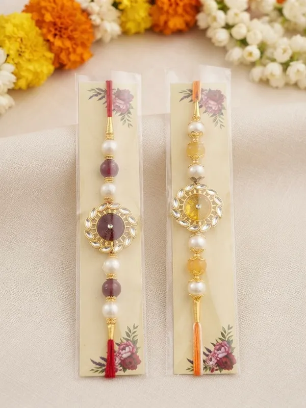 Multicolour_Pearl_Beaded_Rakhi_Set