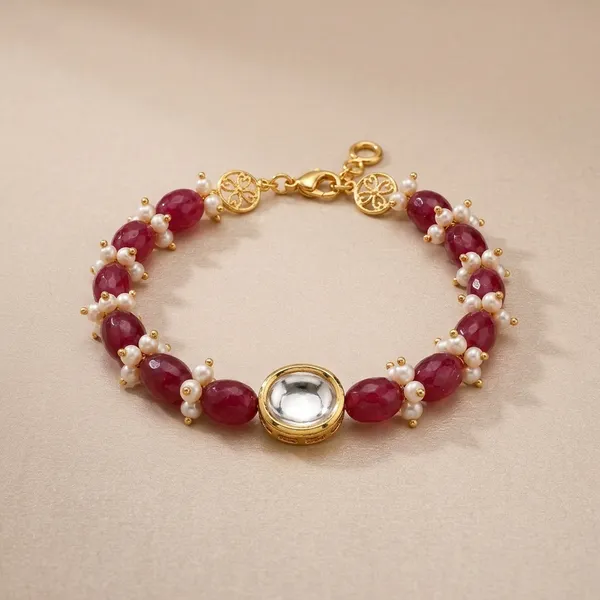 Red_White_Kundan_Brass_Beaded_Bracelet_For_Women