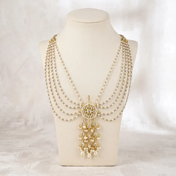 Gold_Kundan_Brass_Pearl_Chain_Bridal_Hair_Jewellery_For_Women