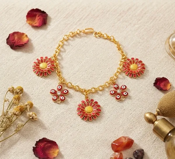 Gold_Brass_Floral_Motif_Bracelet_For_Women