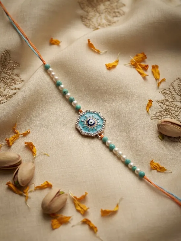Turquoise_Beaded_Evil_Eye_Rakhi