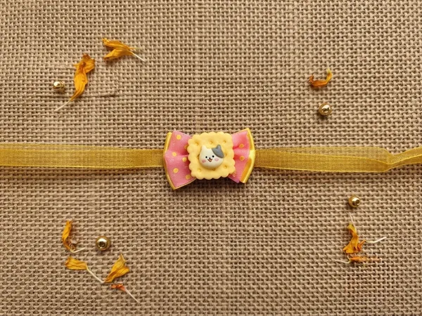 Yellow_Ribbon_Bow_Rakhi_for_Kids
