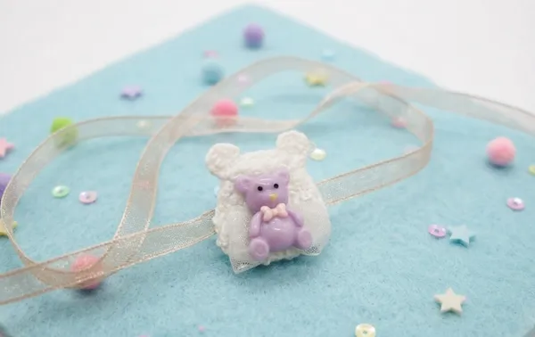 Purple_Teddy_Bear_Ribbon_Rakhi_for_Kids