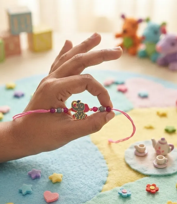 Pink_Thread_Elephant_Rakhi_for_Kids