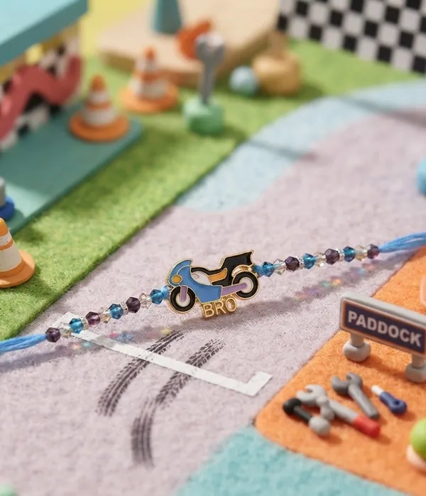 Multicolour_Beaded_Scooter_Rakhi_for_Brothers